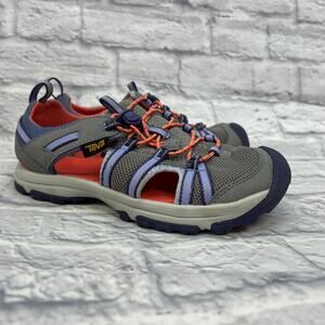 Teva Girls Kids Manatee Sandals Gray Purple Coral Size 3 1019403C Hiking Outdoor